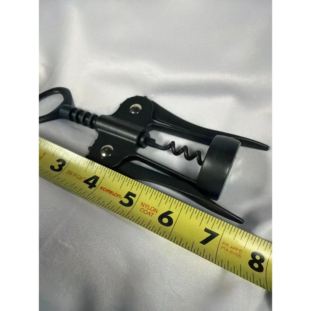 Matte Black Winged Corkscrew Wine‎ Bottle Opener with Integrated Cap Lifter